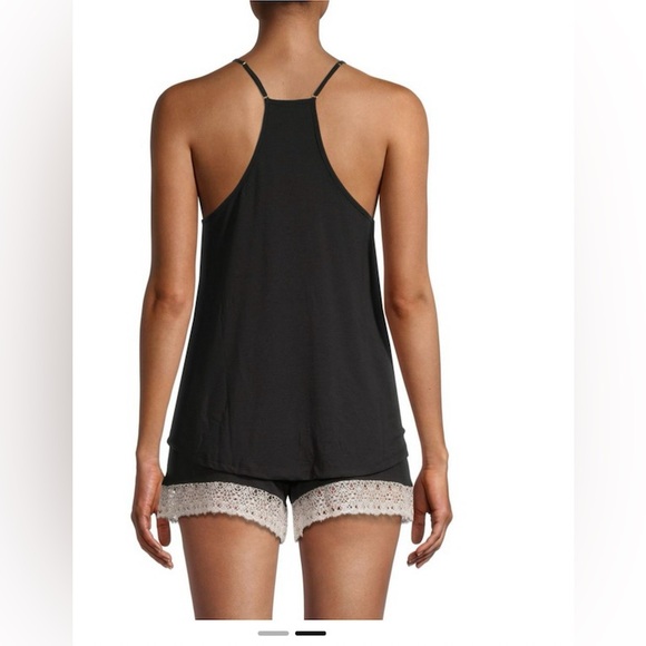 Floretta 2-Piece Camisole & Shorts Set | Small | Black & Cream - Picture 2 of 9